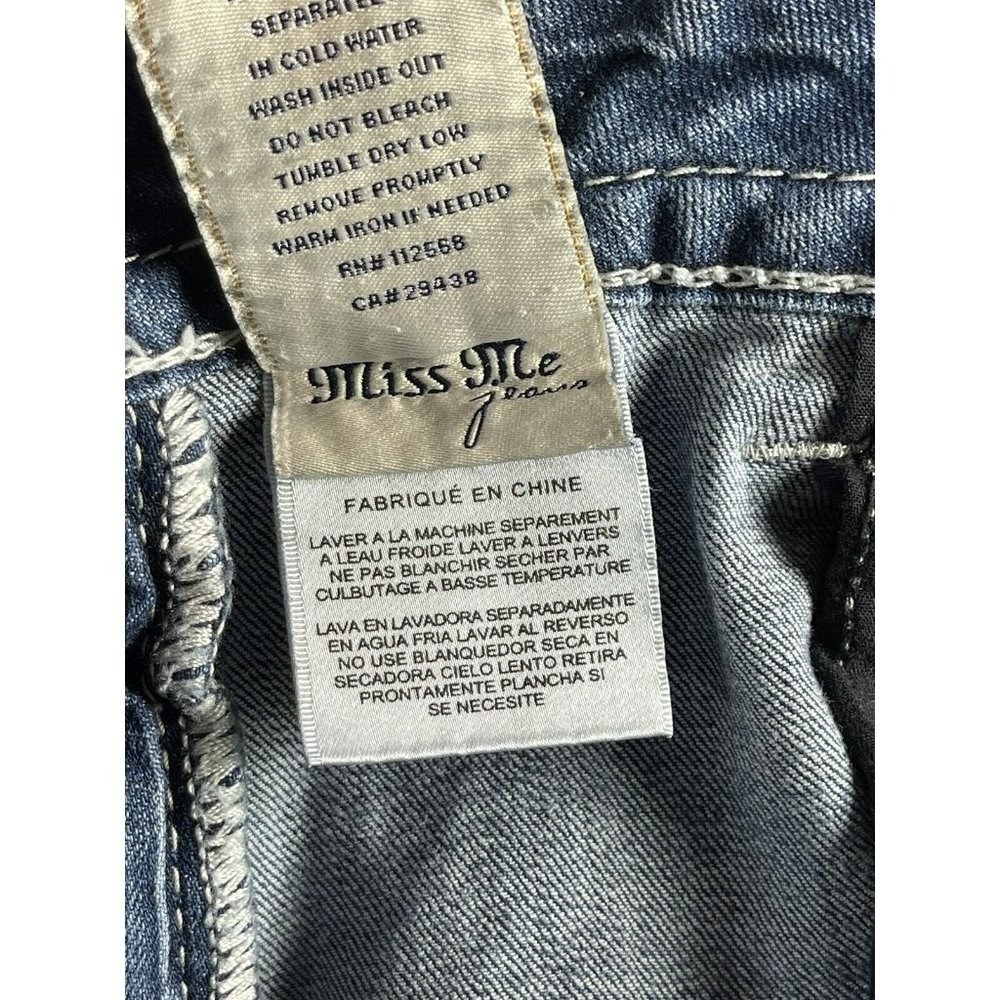 Miss Me Jeans Womens Size 32 Blue Signature Skinny Embellished Denim Ladies Pant - Picture 12 of 12